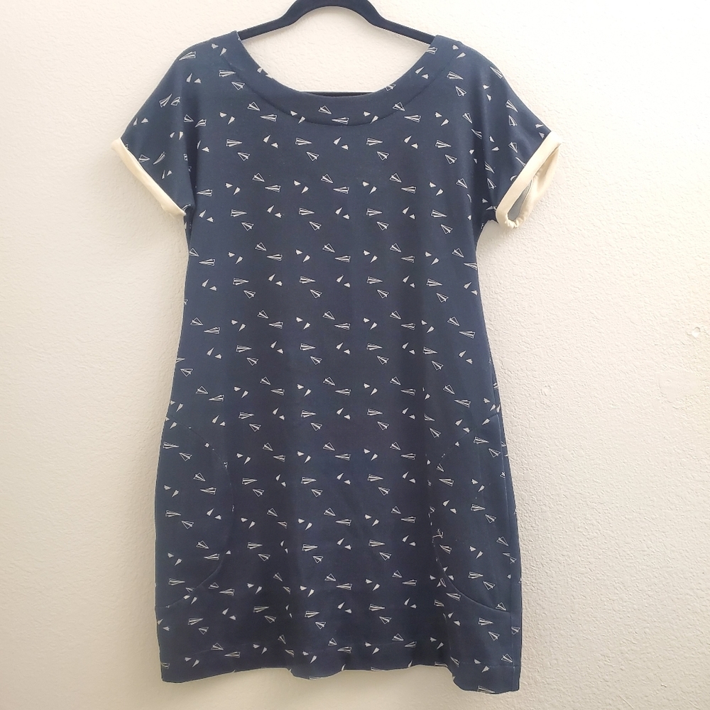 Annie 50 Paper Airplane Button Back Dress D13